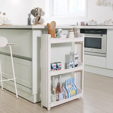 리빙해피 올리 틈새수납장 3단, 아이보리, 1개 홈인테리어/수납/정리 반품 최저가 12,350원