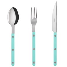 사브르 비스트로 샤이니 파스텔 디너 커트러리 3종 세트, 파스텔그린, 디너 스푼 + 디너 포크 + 디너 나이프, 1세트 주방용품/수저/커트러리 반품 최저가 23,090원