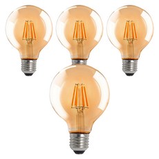 샛별하우스 LED 에디슨 전구 4W G80, 전구색, 4개 undefined/undefined 반품 최저가 14,320원