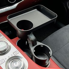 ELLA 차편한 차량용 2in1 수납 테이블 컵홀더, 블랙, 1개 자동차용품/인테리어 반품 최저가 18,400원