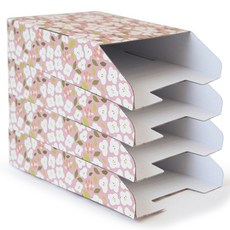 플래너리 블루밍 플라워 DIY 서류 정리함 4p, 핑크, 1단 문구/오피스/사무용품 전문관 반품 최저가 5,290원