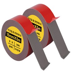 다다 아크릴 폼 양면테이프 15mm x 5m, 그레이, 2개 문구/오피스/사무용품 전문관 반품 최저가 6,600원