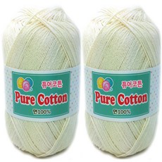 행복뜨기 퓨어코튼 뜨개실, 156 아이보리, 2개 홈인테리어/실 반품 최저가 5,310원