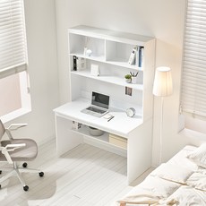 하모니홈 포커스 1200 일반 전면 책상 + 책장 세트 방문설치, 화이트 문구/오피스/사무용품 전문관 반품 최저가 154,760원