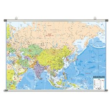 지도닷컴 족자형 아시아 지도 소 110 x 78 cm + 족자 걸이 + 세계지도 세트, 1세트 문구/오피스/학용품/수업준비 반품 최저가 5,720원