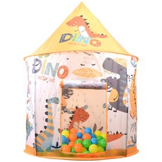 오즈토이 다이노 인디언 텐트 하우스 놀이집 + 볼풀공 50p 세트, 혼합색상, 1세트 완구_취미/실내대형완구 반품 최저가 24,520원