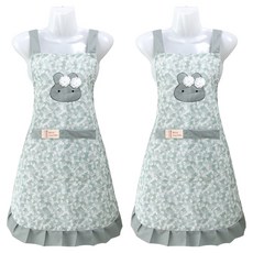 큐티 래빗 플라워 프릴 앞치마, 그린, 2개 주방용품/주방잡화 반품 최저가 10,160원