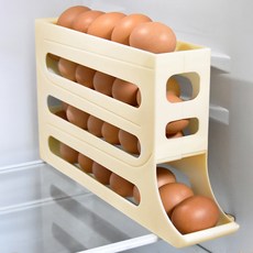 4단 자동 롤링 에그 트레이, 옐로우, 1개 주방용품/주방수납/정리 반품 최저가 1,910원