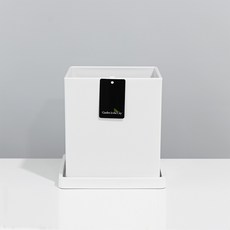 도시정원 모던 인테리어 사각 화분 + 받침 세트 1820, 화이트, 1세트 홈인테리어/원예/가드닝 반품 최저가 11,660원