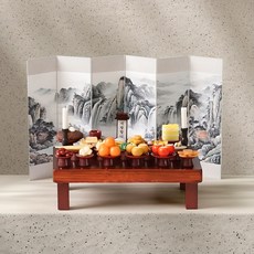 morningscent 미니어처 정성 제사상 + 병풍 세트 조각상, 혼합색상 홈인테리어/홈데코/디퓨저 반품 최저가 58,900원