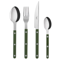 사브르 샤이니 양식 커트러리세트, 다크그린, 디너스푼 + 디너포크 + 디너나이프 + 티스푼, 1세트 주방용품/수저/커트러리 반품 최저가 33,510원