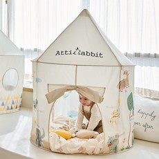 아띠래빗 유아용 튼튼한 인디언 텐트 + 수납가방 세트, 세렝게티, 1세트 완구_취미/실내대형완구 반품 최저가 22,790원