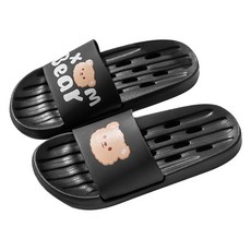 도림 곰돌이 미끄럼방지 물빠짐 EVA 욕실 슬리퍼, 블랙, 1개 생활용품/욕실용품 반품 최저가 8,010원