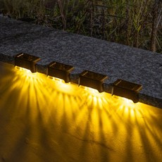 루아즈 밝은 태양광 LED 계단 조명 야외정원등 4p, 전구색 홈인테리어/원예/가드닝 반품 최저가 6,030원