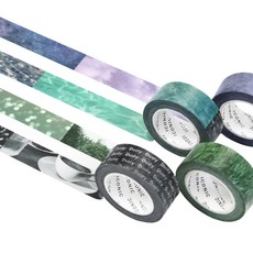 아이코닉 포토 마스킹 테이프 15mm x 10m 4종 세트, 001 SKY, 002 RIPPLE, 003 GREEN, 004 BLACK, 1세트 문구/오피스/학용품/수업준비 반품 최저가 3,680원