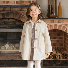 올리반 여아용 프릴 장식 트렌치 면 코트 출산/유아동/유아동패션 반품 최저가 18,830원