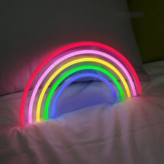 레이스빈 LED 레터링 아트 네온사인 RAINBOW, 혼합 색상 홈인테리어/조명/스탠드 반품 최저가 15,510원