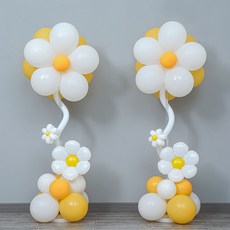 피앤비유니티 DIY 스마일 데이지 대형 왕관풍선 스탠드 모음, 03 DIY 데이지 대형풍선 스탠드 옐로우화이트, 2개 출산/유아동/출산준비물/선물 반품 최저가 11,860원