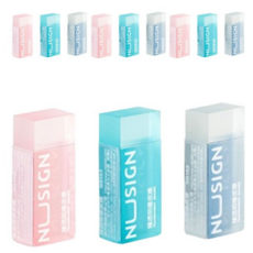 DELI 투명 소형 지우개 NS153 3종 세트, 화이트, 핑크, 블루, 4세트 문구/오피스/학용품/수업준비 반품 최저가 28,500원