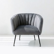 마켓비 VARKA 1인용 벨벳 소파 3285, 그레이 문구/오피스/사무용품 전문관 반품 최저가 176,860원