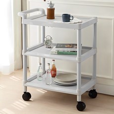 탐사 3단 다용도 서빙카트 대형, 그레이, 1개 생활용품/생활잡화 반품 최저가 63,490원