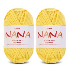 니뜨 나나 뜨개실 50g, 04 옐로우, 2개 홈인테리어/뜨개질용품 반품 최저가 8,830원