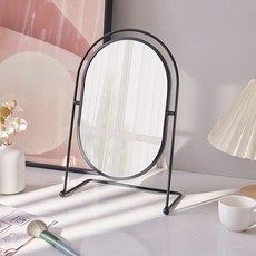 리빙공감 프린세스 엔틱 철제 탁상용 회전거울 타원형, 블랙 홈인테리어/거울 반품 최저가 9,120원
