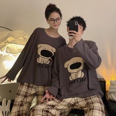 세컨핑크 커플용 나이스멍멍 긴팔 잠옷 상하의 세트 패션의류/잡화/속옷/잠옷 반품 최저가 11,600원