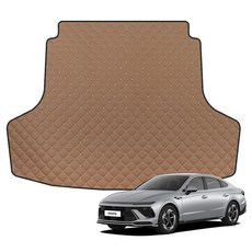 지엠지모터스 차량용 3D 퀼팅 가죽 트렁크매트, 현대 소나타 디엣지 2023년형~(하이브리드전용), 새들브라운 자동차용품/인테리어 반품 최저가 29,930원