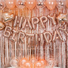 레토 파티 생일 풍선 33p 세트, 로즈골드, 1세트 문구/오피스/파티/이벤트 반품 최저가 4,450원