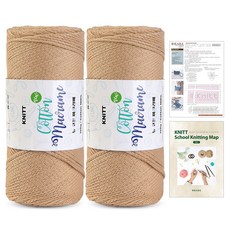 니뜨 뉴 코튼 마크라메 뜨개실 150g 2p + 제니 크로스백 뜨개도안 + 니팅맵 mini 세트, 1개, 05 진베이지 홈인테리어/DIY 패키지 반품 최저가 15,300원