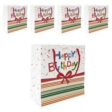 에이비엠코리아 해피버스데이 리본 쇼핑백, 혼합색상 생활용품/비닐/포장용품 반품 최저가 5,230원