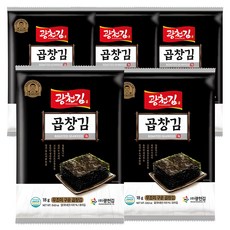 광천김 무조미 곱창 전장김, 18g, 5개 식품/반찬/간편식/대용식 반품 최저가 10,590원