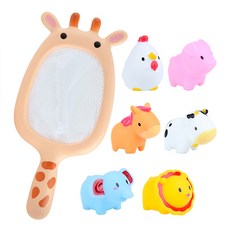 레츠토이 기린과 동물친구들 목욕놀이완구 7종 세트, 혼합 색상, 1세트 완구_취미/신생아/영아완구 반품 최저가 8,690원