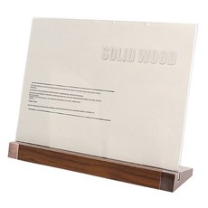 팜파스 호두원목 아크릴 메뉴판 꽂이 03 가로, 1개 문구/오피스/보드/칠판/광고 반품 최저가 5,720원