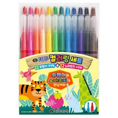 지구화학 컬러링 12 투명이 색연필 + 12 노마르지 사인펜 세트, 12색, 1세트 완구/취미/STEAM완구 반품 최저가 7,120원