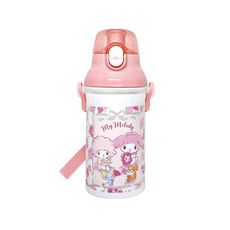산리오 플라워리스 원터치 클리어 보틀, 마이멜로디 400ml, 1개 주방용품/유아동물병/도시락 반품 최저가 6,120원
