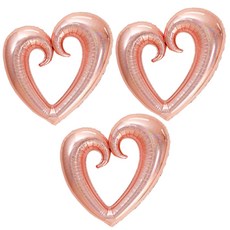 조이파티 하트프레임 은박풍선 대, 홀로그램 로즈골드, 3개 문구/오피스/파티/이벤트 반품 최저가 7,190원