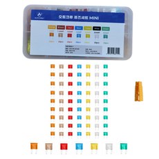 오토크루 자동차 아연 퓨즈 Mini 7종 x 10p 세트, 1세트 자동차용품/부품/안전/공구 반품 최저가 5,420원