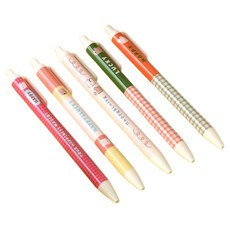 모노라이크 해피앤럭키 젤펜 5종 세트 0.38mm, 01 Yellow, 02 Orange check, 03 Green check, 04 Ivory, 05 Red, 1세트 문구/오피스/학용품/수업준비 반품 최저가 9,050원