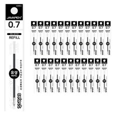자바펜 셀렉트 유성 볼펜 리필심 0.7mm, 블랙, 24개 문구/오피스/학용품/수업준비 반품 최저가 6,040원