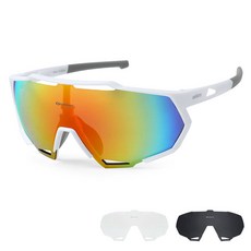 오클랜즈 스포츠 선글라스 프레임 + 렌즈 3종 세트 QX70, 화이트(프레임), 레드(렌즈), 1개 스포츠/레저/기타스포츠 반품 최저가 16,080원