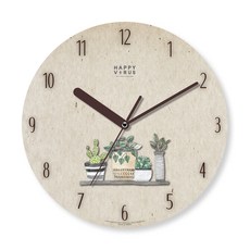 HAPPYVIRUS 일러스트 벽시계, 1052선반위의화분들 홈인테리어/홈데코/디퓨저 반품 최저가 9,790원