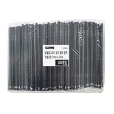 생활을그리다 일자 개별포장 빨대 블랙 7mm x 21cm, 500개입, 1개 주방용품/일회용품/종이컵 반품 최저가 4,350원