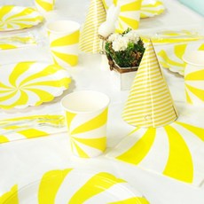 파티처럼 롤리팝 6인용 파티세트 옐로우 + 클리어, 1세트 주방용품/일회용품/종이컵 반품 최저가 12,150원