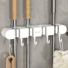 마켓플랜 무타공 벽걸이 청소도구 후크걸이+벽걸이형 스티커 2개, 화이트, 1세트 생활용품/옷걸이 반품 최저가 5,610원