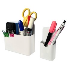매직보드 자석 펜꽂이 대형 + 소형 세트, White, 1세트 문구/오피스/사무용품 전문관 반품 최저가 8,330원
