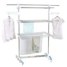 유니엘 고급형 6단 빨래 건조대, 1개, 실버 홈인테리어/청소/세탁용품 반품 최저가 31,900원