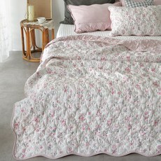 쁘리엘르 앨리스 고주파 피치스킨 스프레드 + 베개 커버 세트, 핑크 홈인테리어/침구 반품 최저가 20,210원