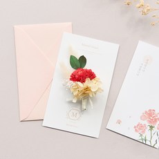 뮤니드 그레이스 카네이션 브로치 + 카드 세트, 러블리 레드, 1세트 완구/취미/수집품 반품 최저가 6,350원
